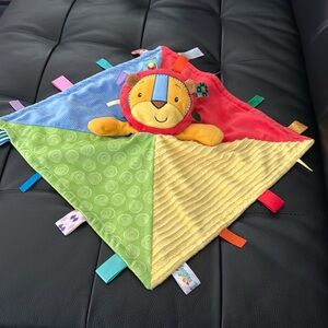 Bright Starts Taggies Lion Yellow Baby Security Blanket Lovey Plush 14”c14”